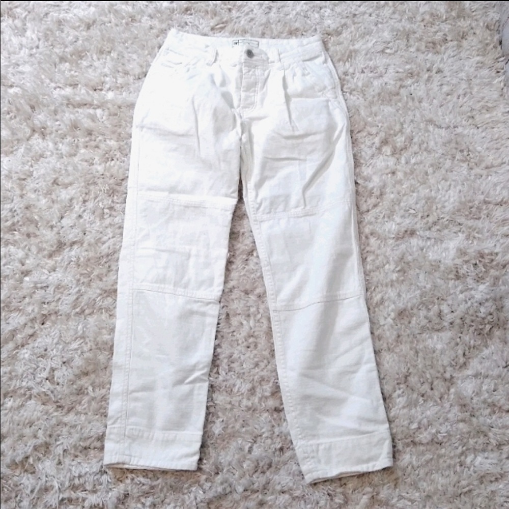 Free people white straight leg jean